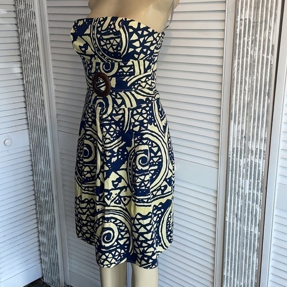 Kay Unger Strapless Tribal Print Dress - Picture 4 of 7